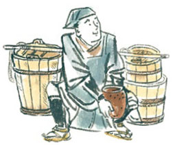 Miso vender from the Edo period